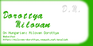 dorottya milovan business card